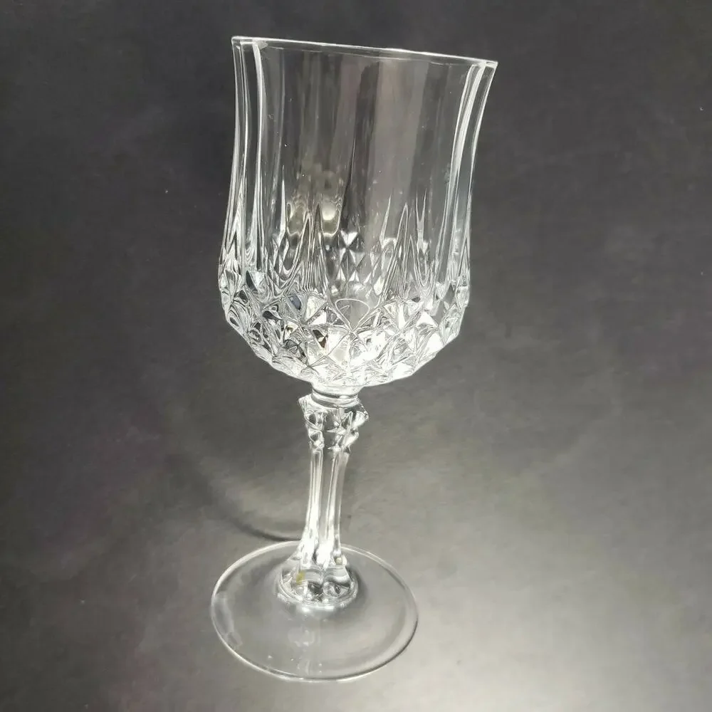 4 Cristal D'Arques Longchamp Lead Crystal Wine Glasses 6.5